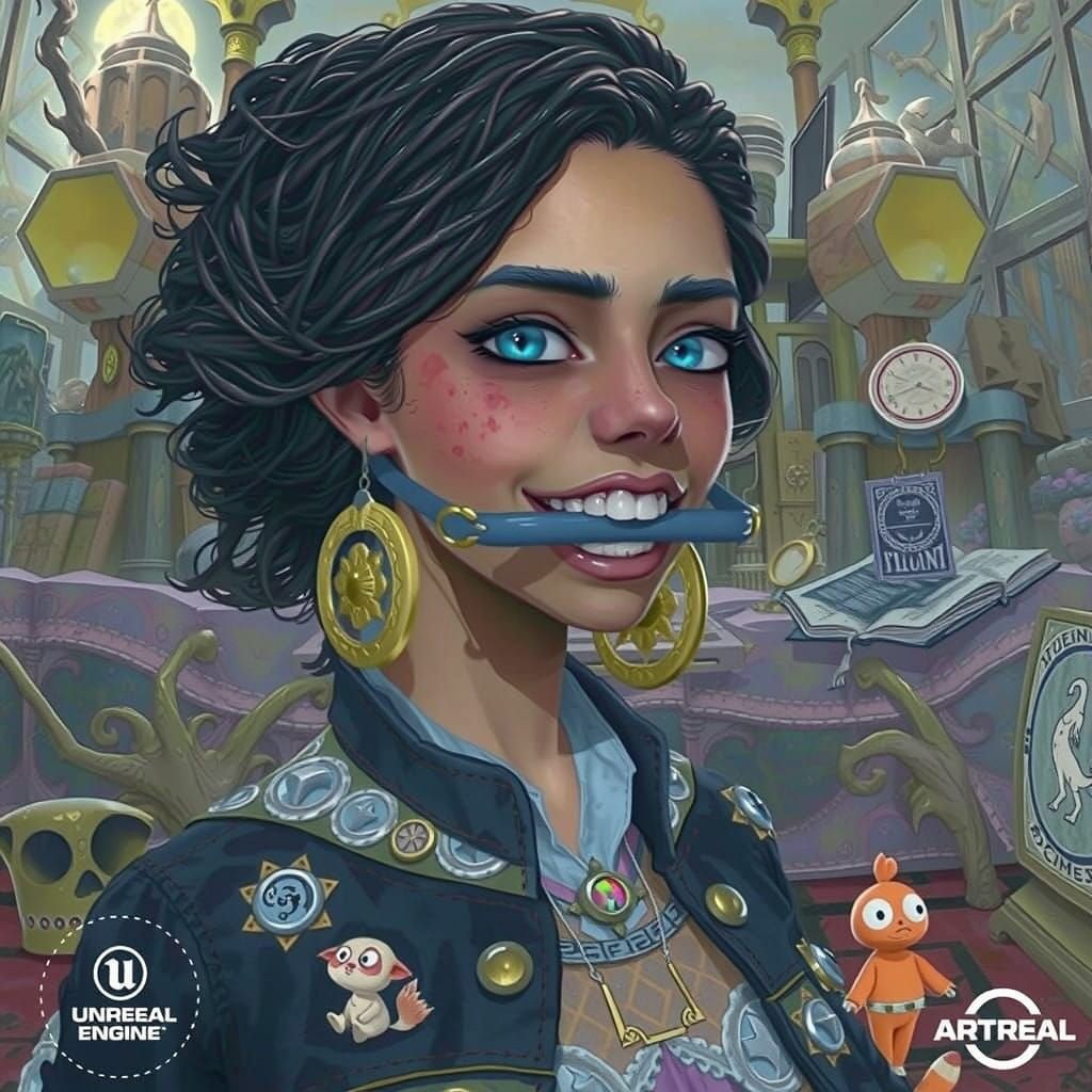 Enchanted Figure Lost in Mystical Tomes