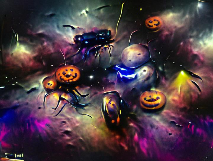 Spooky Halloween in Space: Digital Rendering