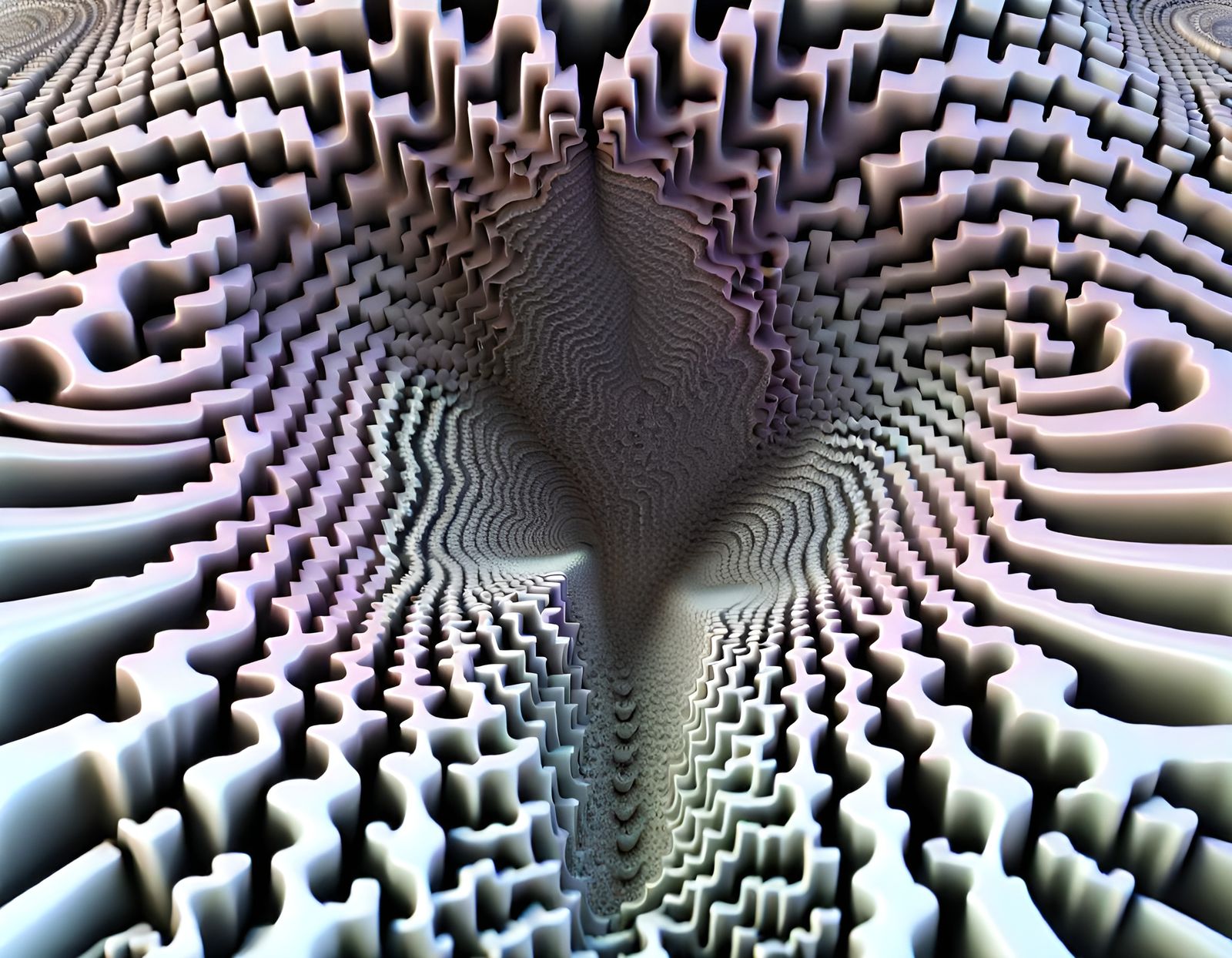 Intricate Fractal Formation with Bismuth Pattern