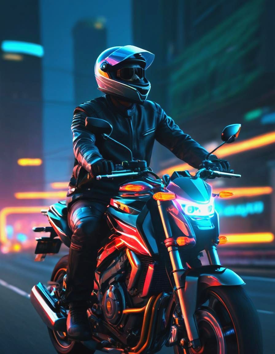 Futuristic Motorcycle Ride in Dhaka, Bangladesh