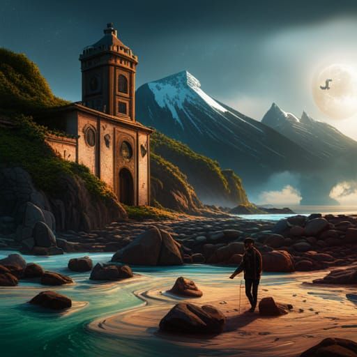 NF the Rapper: Detailed Matte Painting