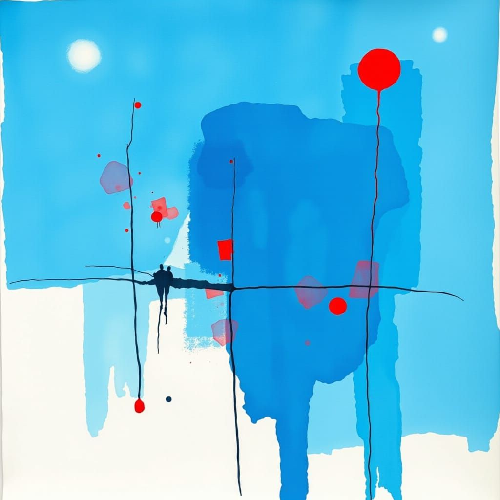 Stylized Minimalist Design in Azure