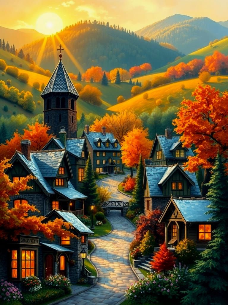 Vibrant Seasons in Whimsical Style