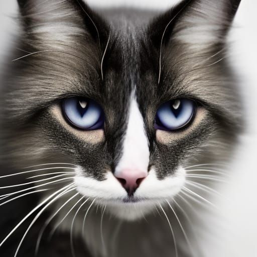 Dramatic Cat Portrait with Bokeh