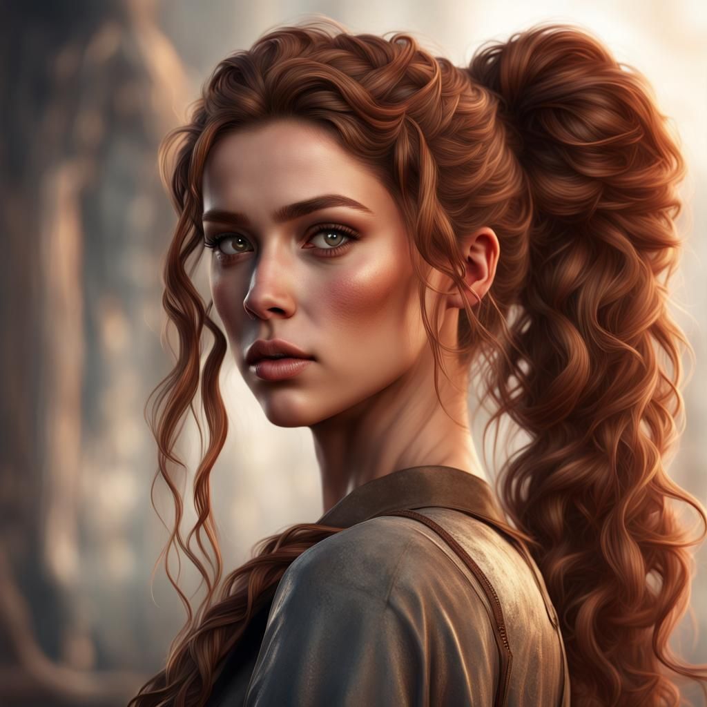 Fierce Young Woman: Fantasy Concept Art
