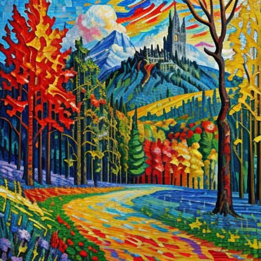 Lord of the Rings: Neo-Impressionist Mosaic Patchwork