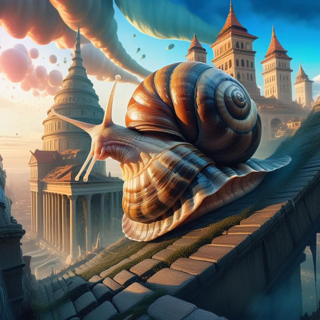 Giant Snail in Ancient City, Cinematic Art