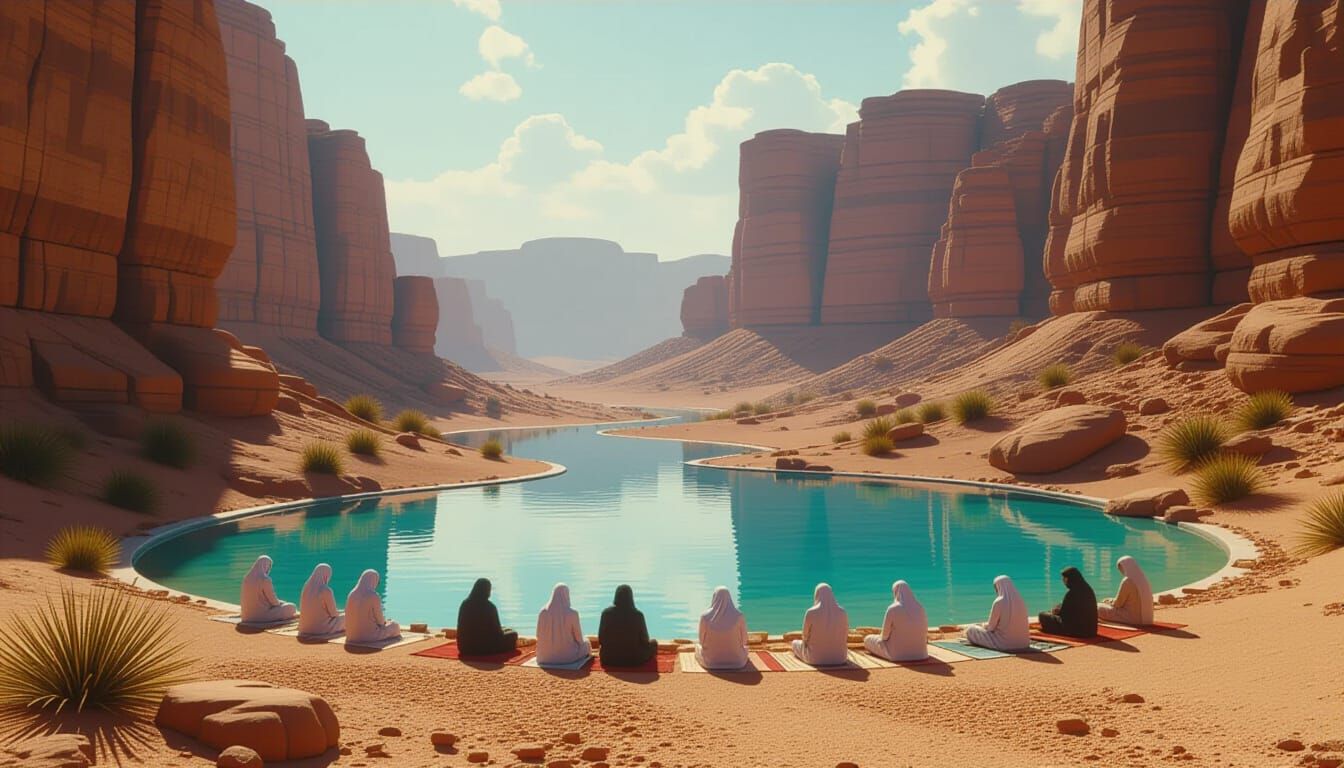 Alien Oasis: A Moment of Peace