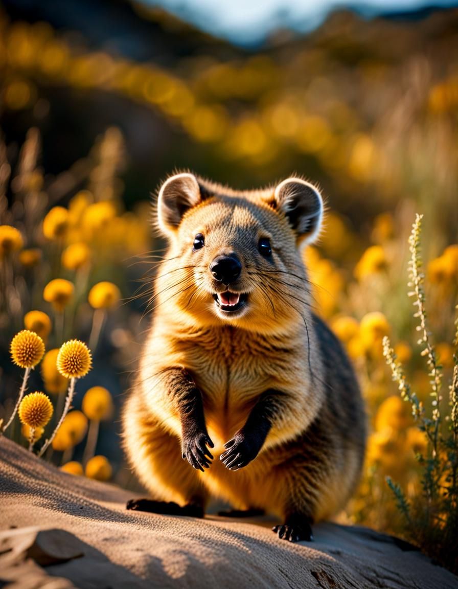 Embroidered Quokka: A Detailed Photographic Artwork