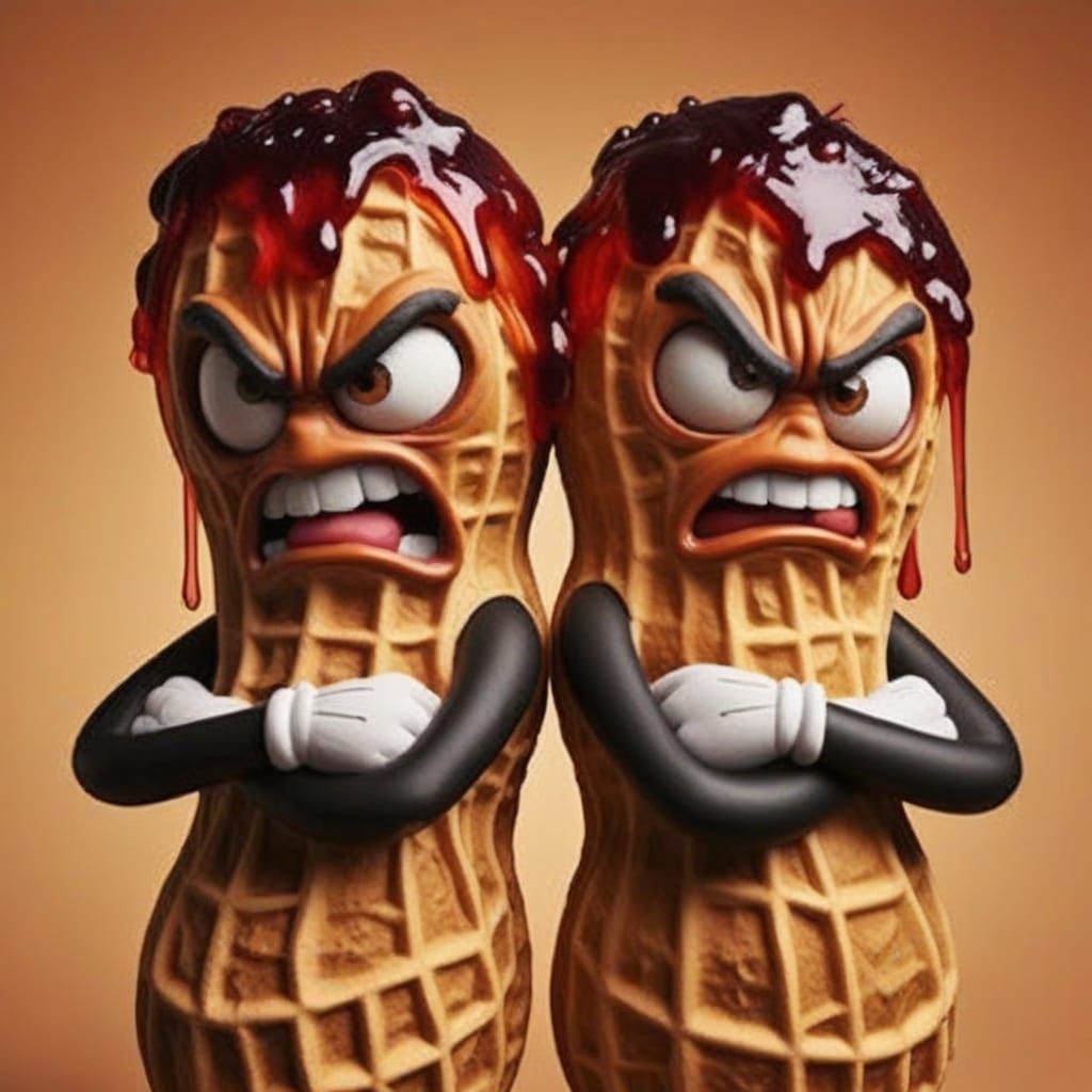 Comical Peanut Brothers Clash in Ridiculous Resentment