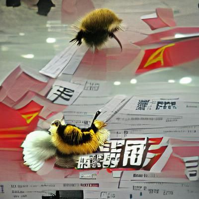 Cute Fluffy Bee Illustration