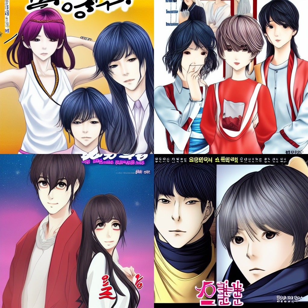 Vibrant Scene in Manhwa Style