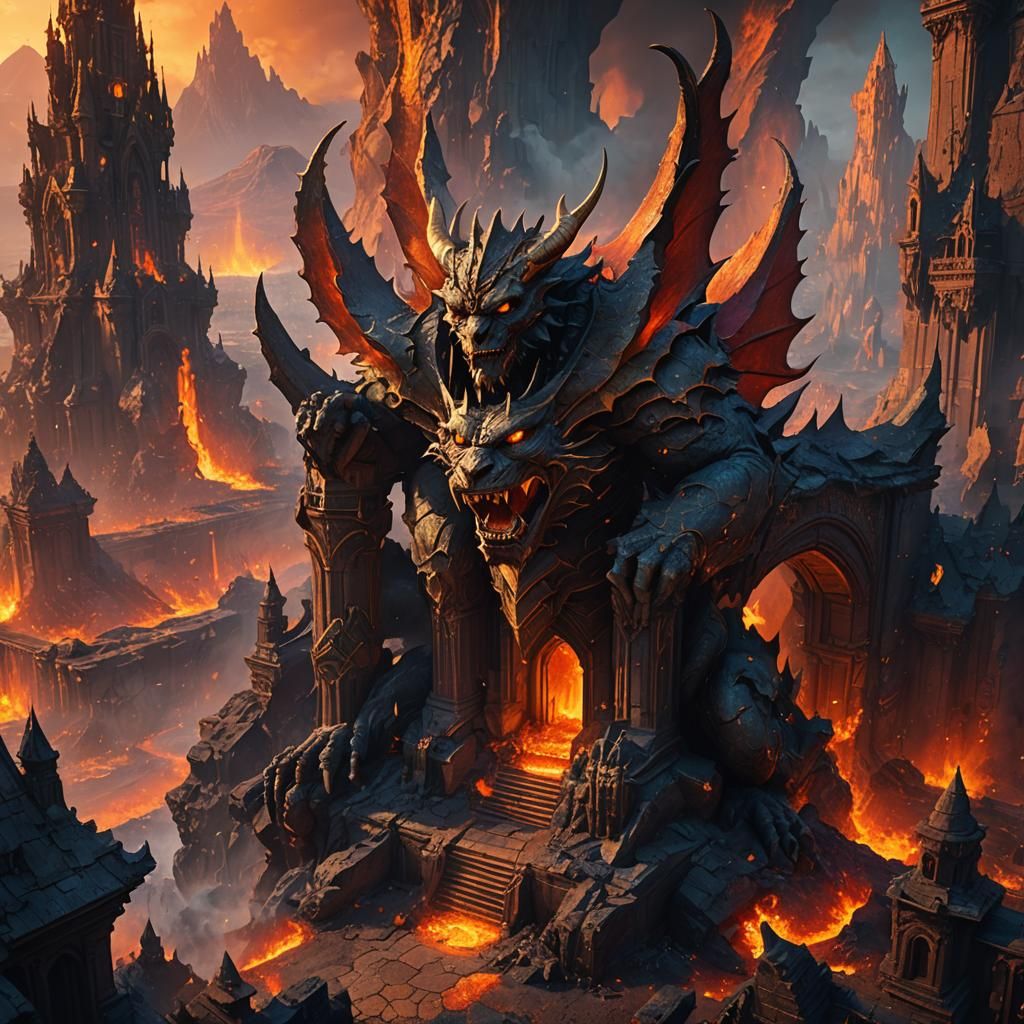 Velxhain in Mystical Realm: Triadic Color Oil Painting