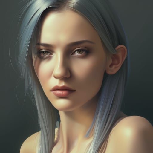 Detailed Portrait of Kylie in Art Nouveau Style