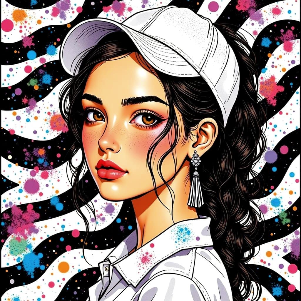 "Graffiti Chic: Splatter-Pattern Dreamer"