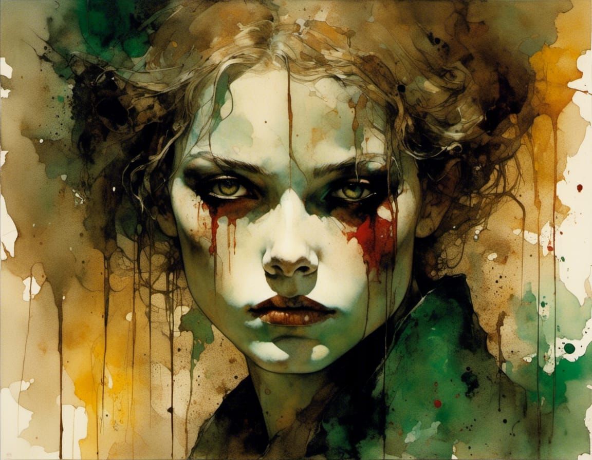 Expressive Portrait in Bright Sepia Tones