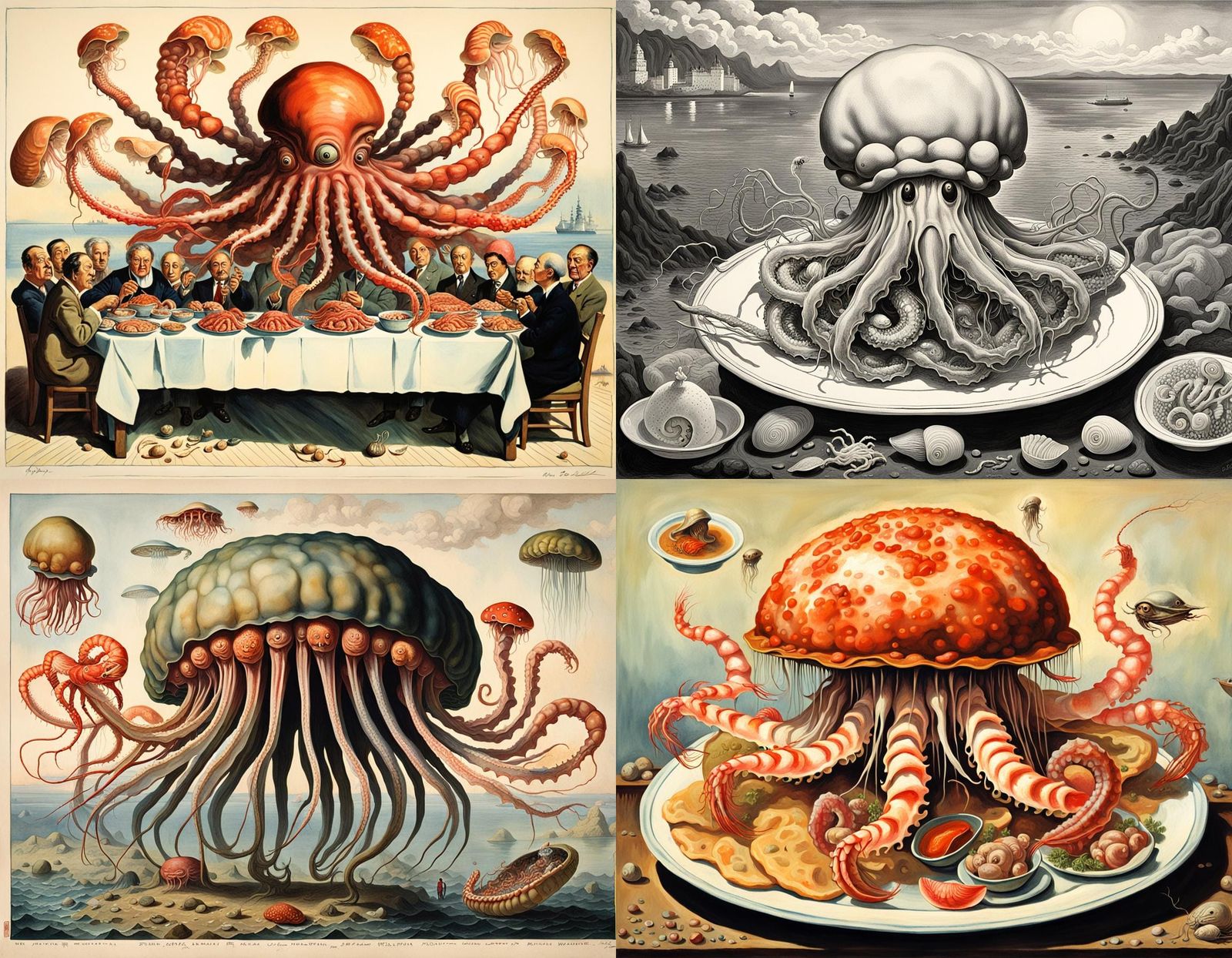 Surreal Hybrid Horror Inspired by Masters