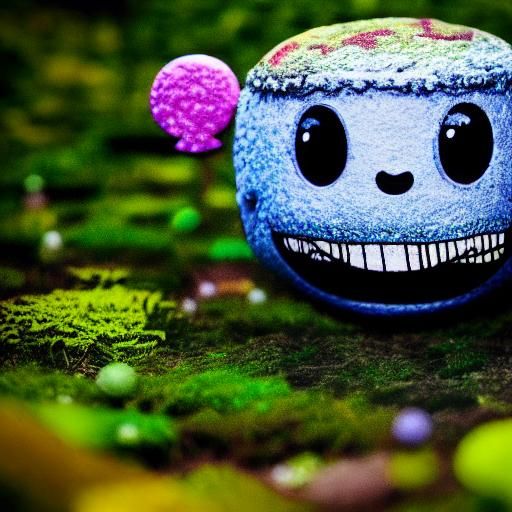 Whimsical Chibi Monster in Dreamcore Forest