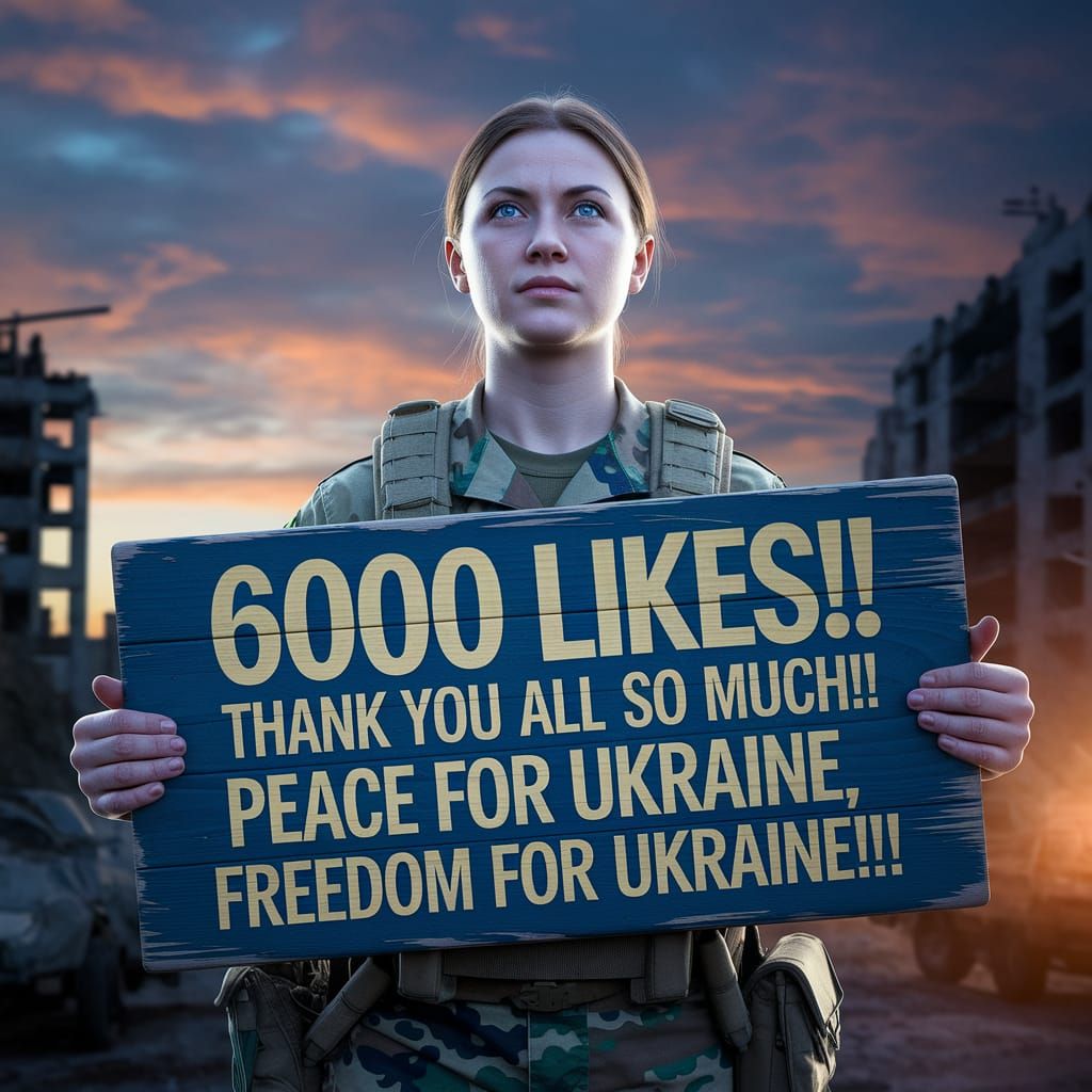 Ukrainian Female Soldier Embodies Hope for Peace and Freedom
