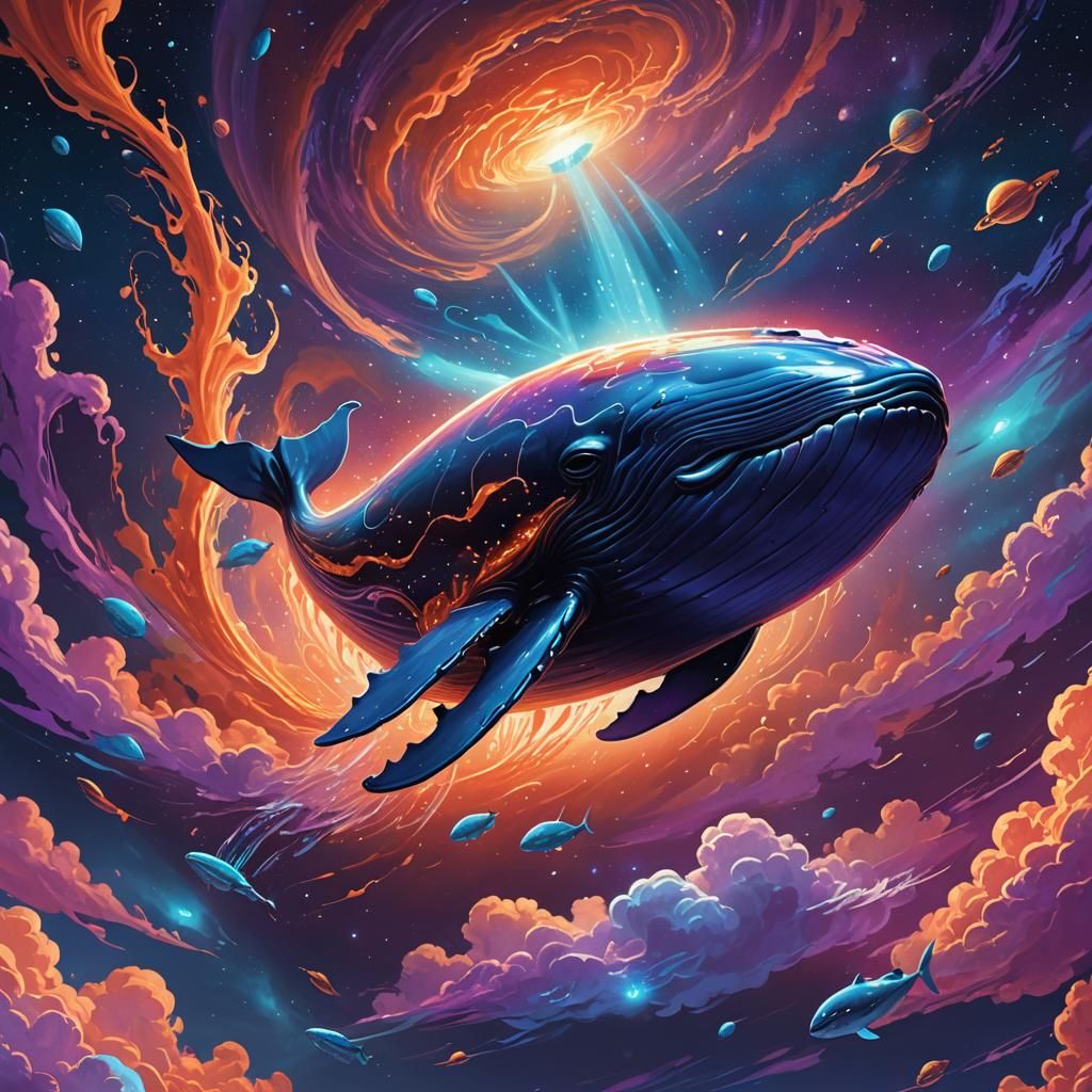 Martian Whale Concept Art in Space