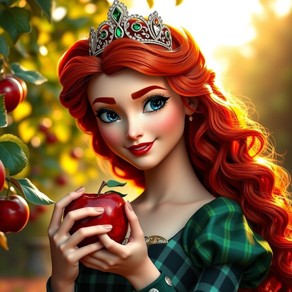 Merida in Orchard: Hyperdetailed Portrait