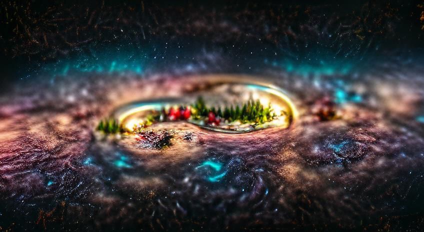 North Pole of Milky Way Galaxy: Cosmic Illustration