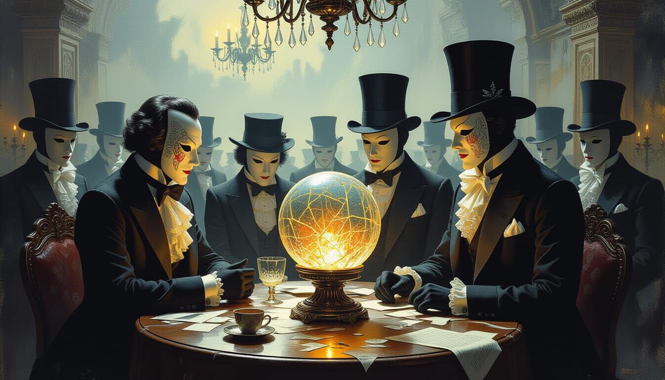 Candlelit Dream Auction in Dark Surrealist Style