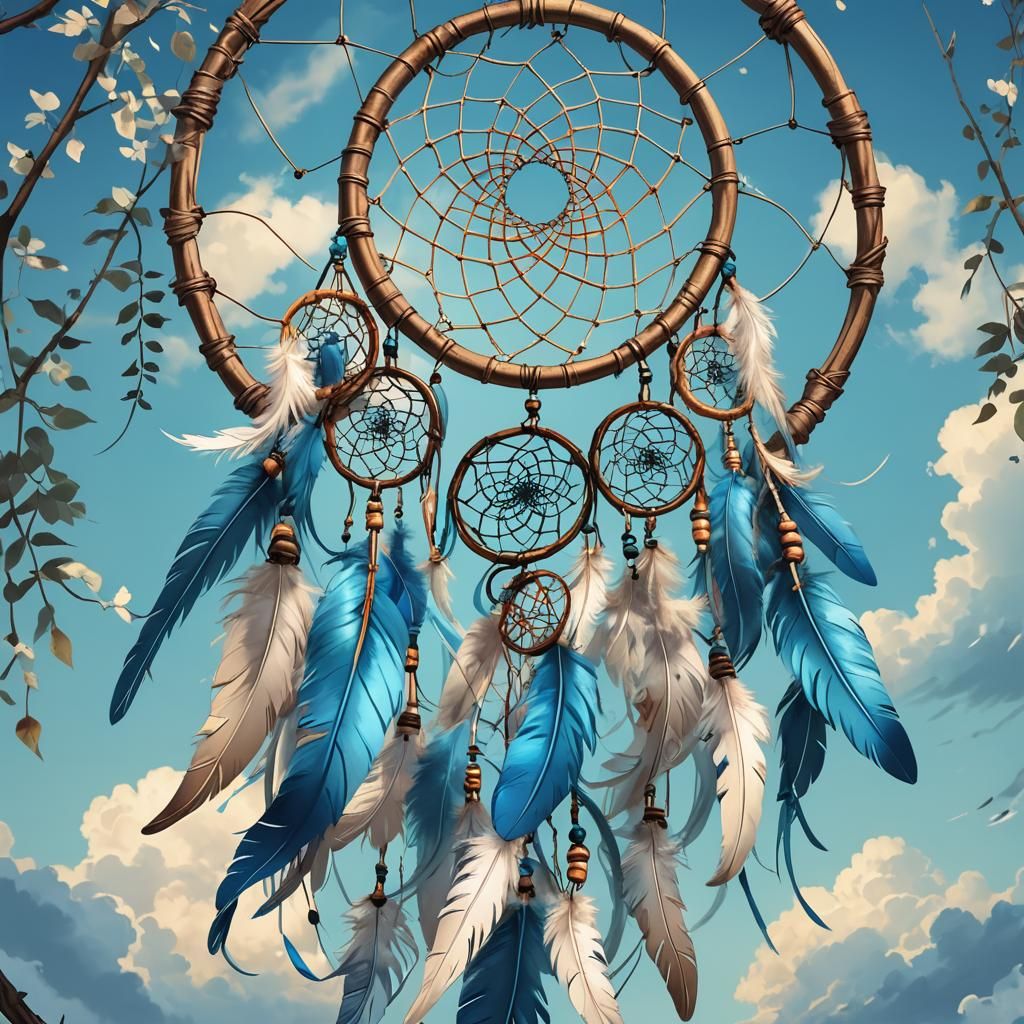 Dream Catcher in Neo-Pop Illustration Style