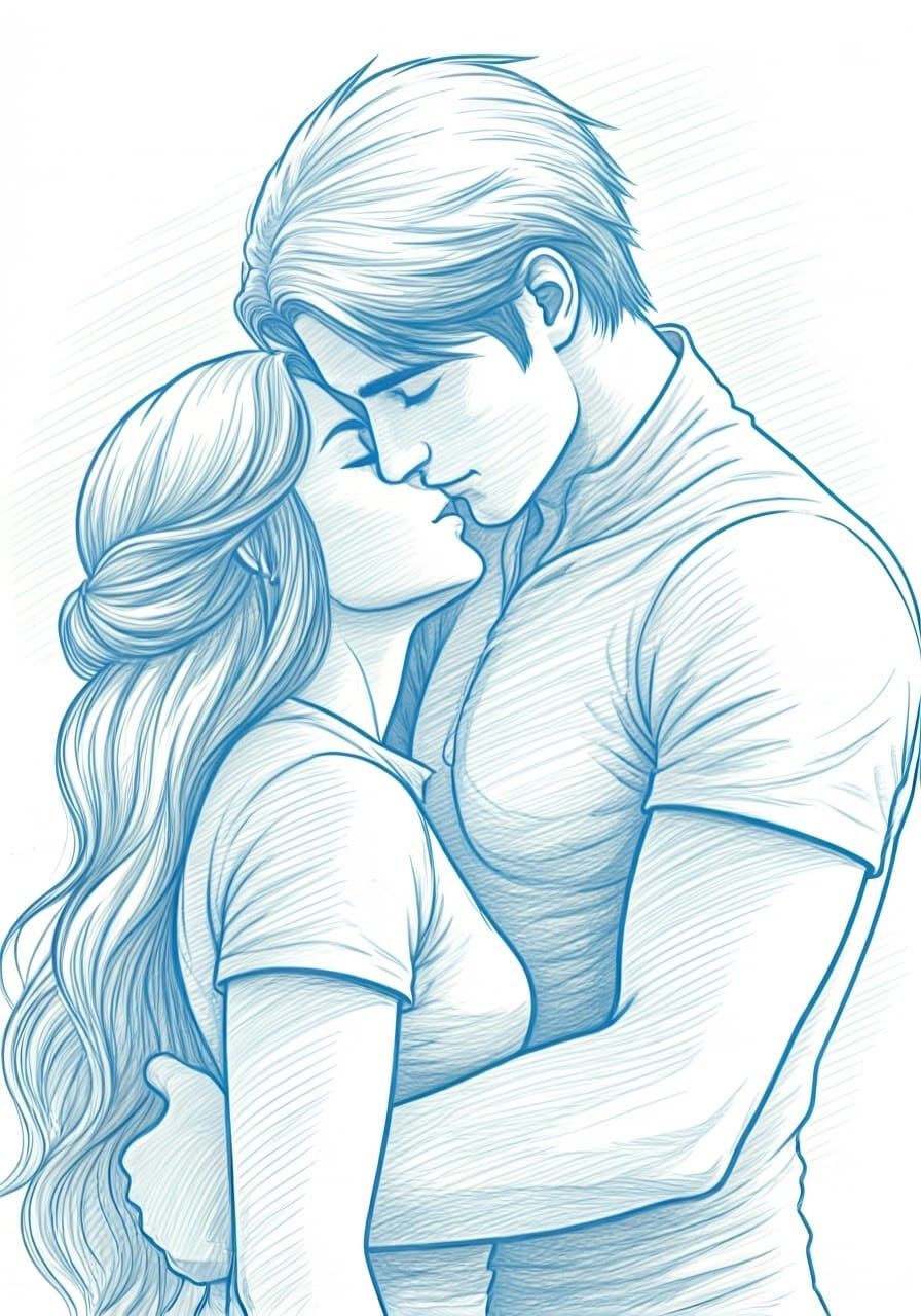 Love in a Soft Blue Hug