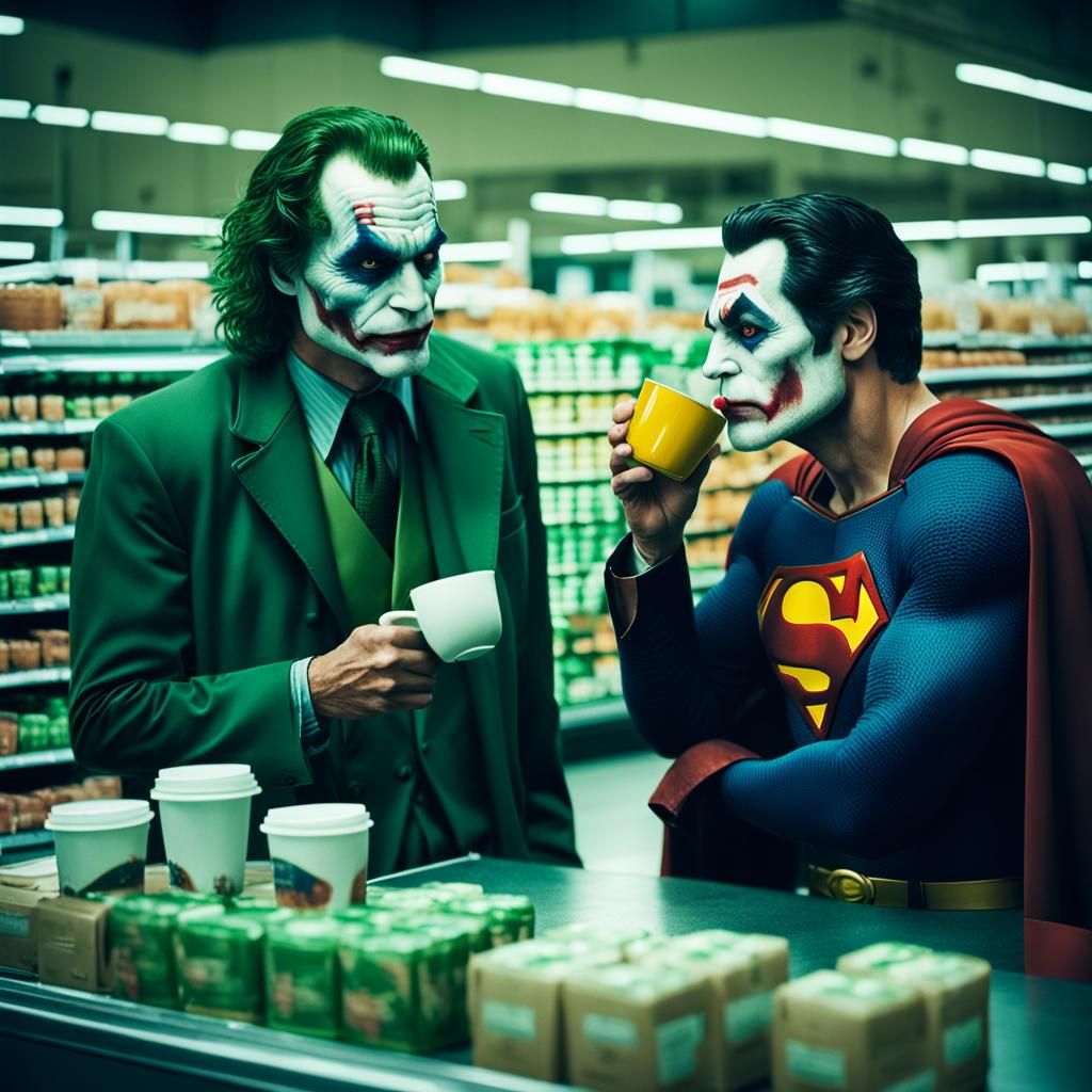 The Joker and Superman Have Tea