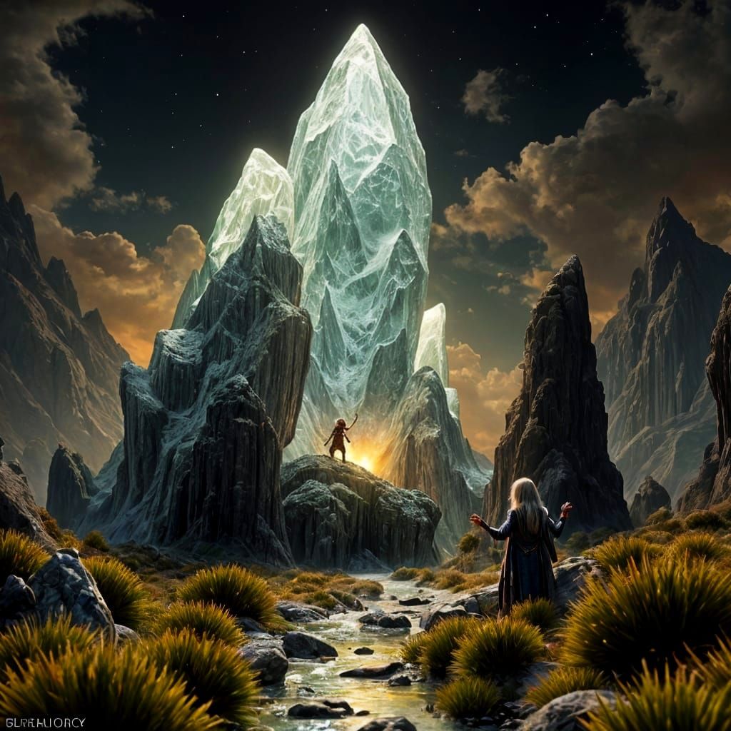 Gelfling in a Photorealistic Dark Crystal Landscape