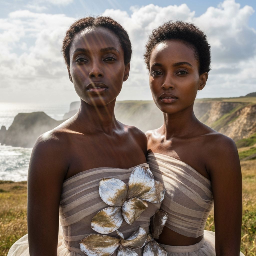 Sisters of Avalon in Coastal Meadow Avant-Garde Gowns