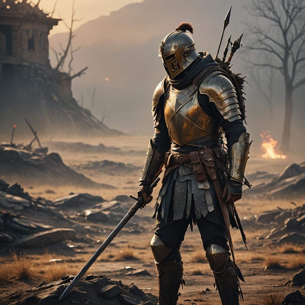 Last Man Standing on War-Torn Battlefield