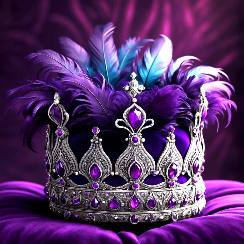 a crown made of feathers