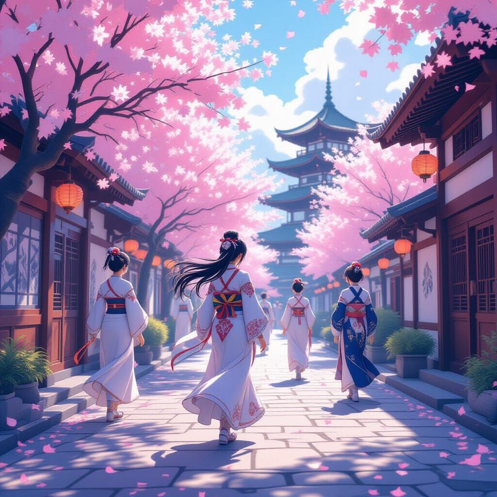 Anime Style 3D Video Production Scene