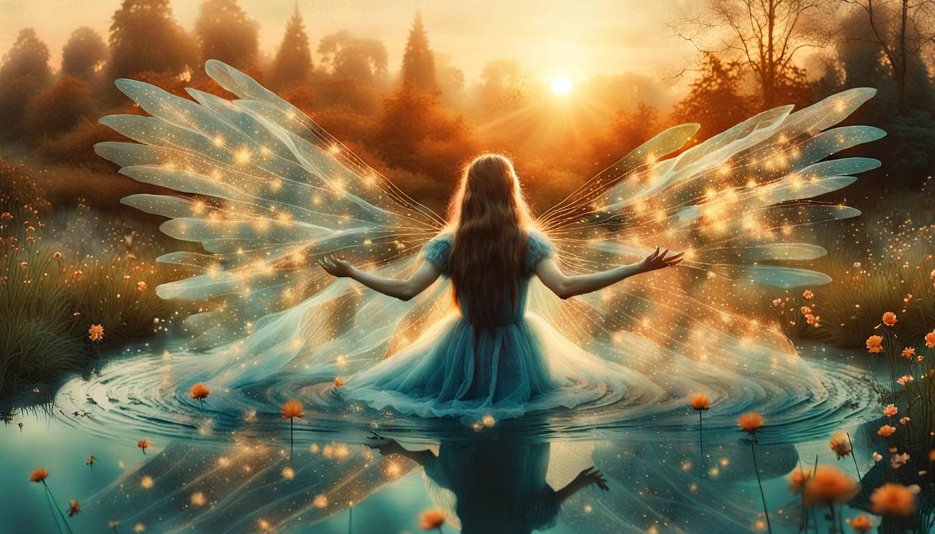 Fairies in a Dreamlike Digital Art Collage