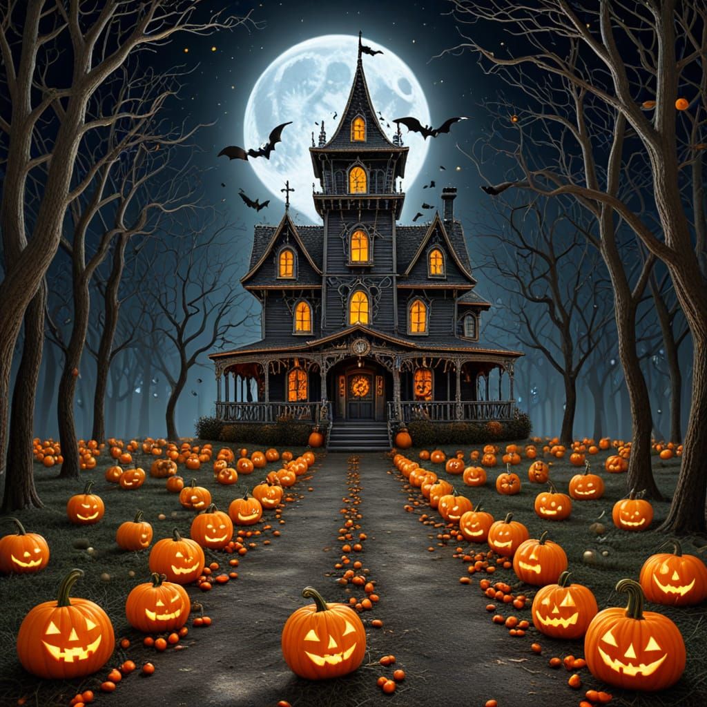 Nightmare Harvest Festival Haunted House with Cosmic Element...