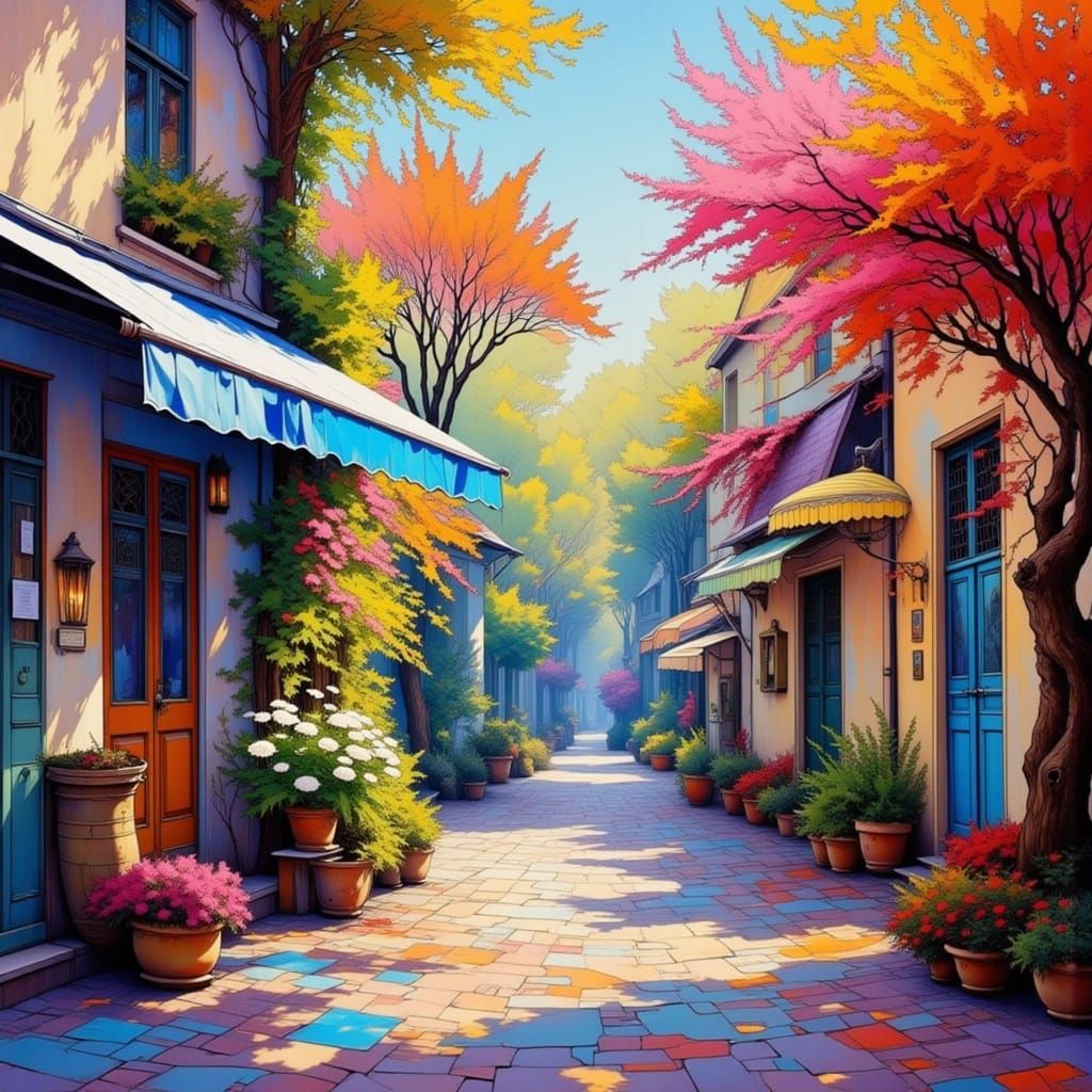 Creative Space Painting Masterpiece in Eccentric Studio