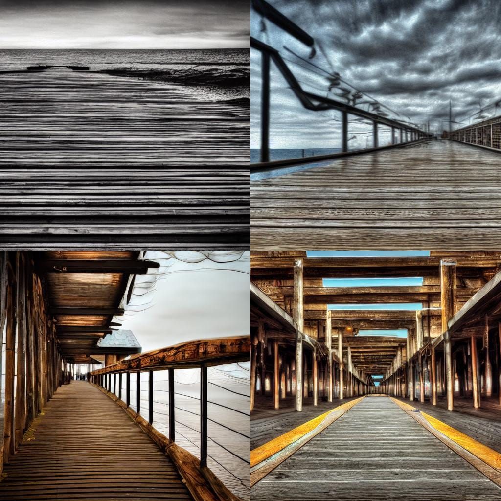 Hyperrealistic Boardwalk Scene in High Definition