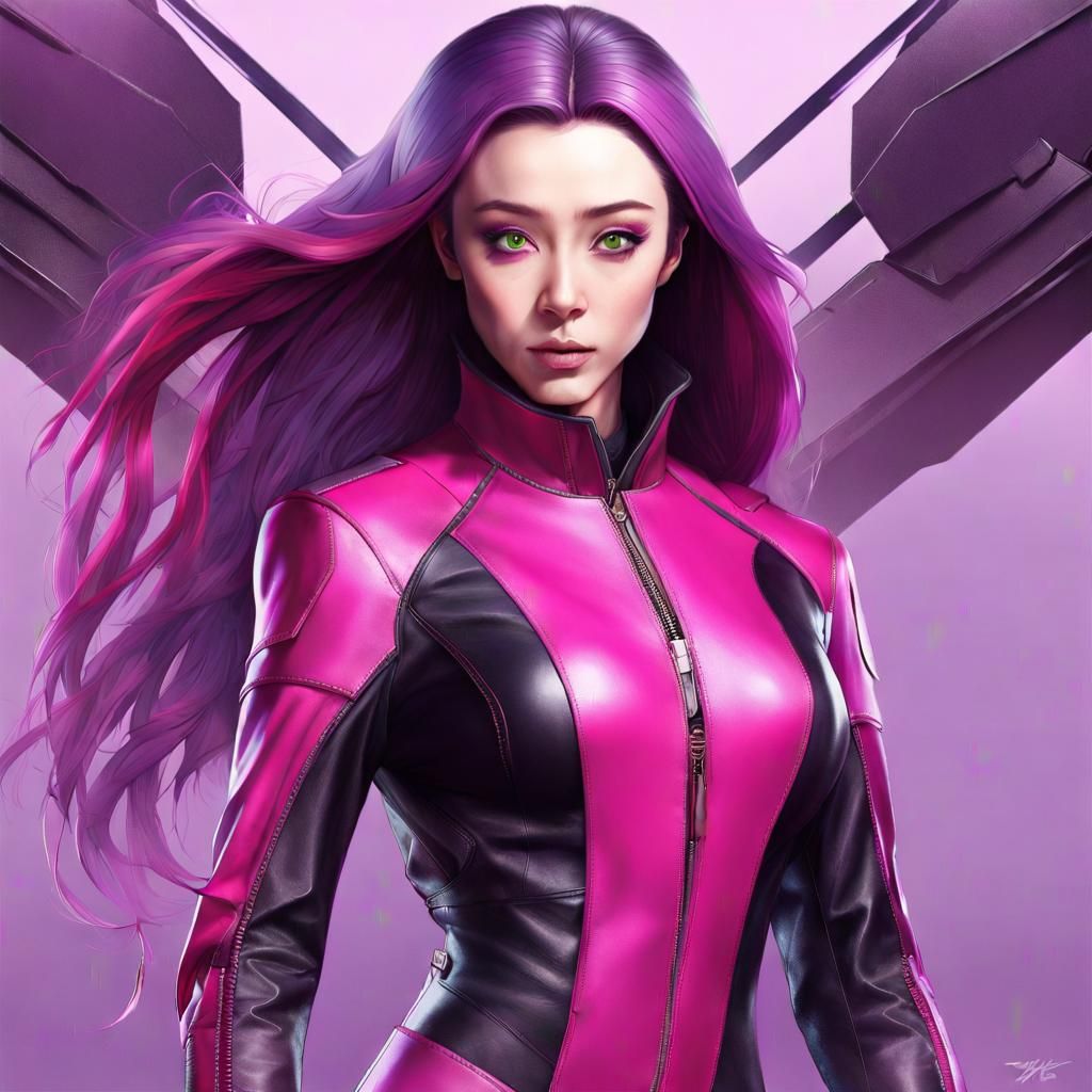Blink Portrait in X-Men Flight Suit, Detailed Art