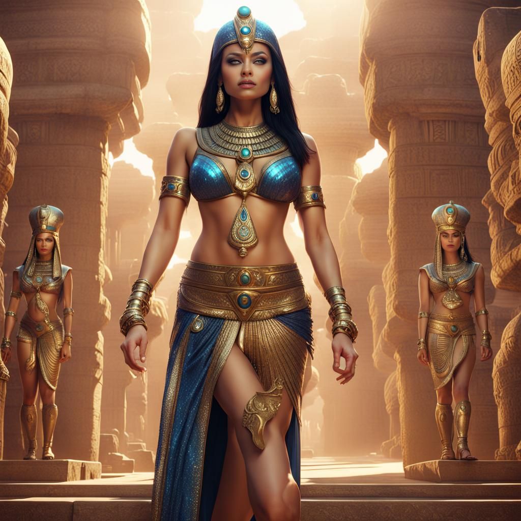 Aishwarya Rai as Egyptian Goddess in Metallic Bikini