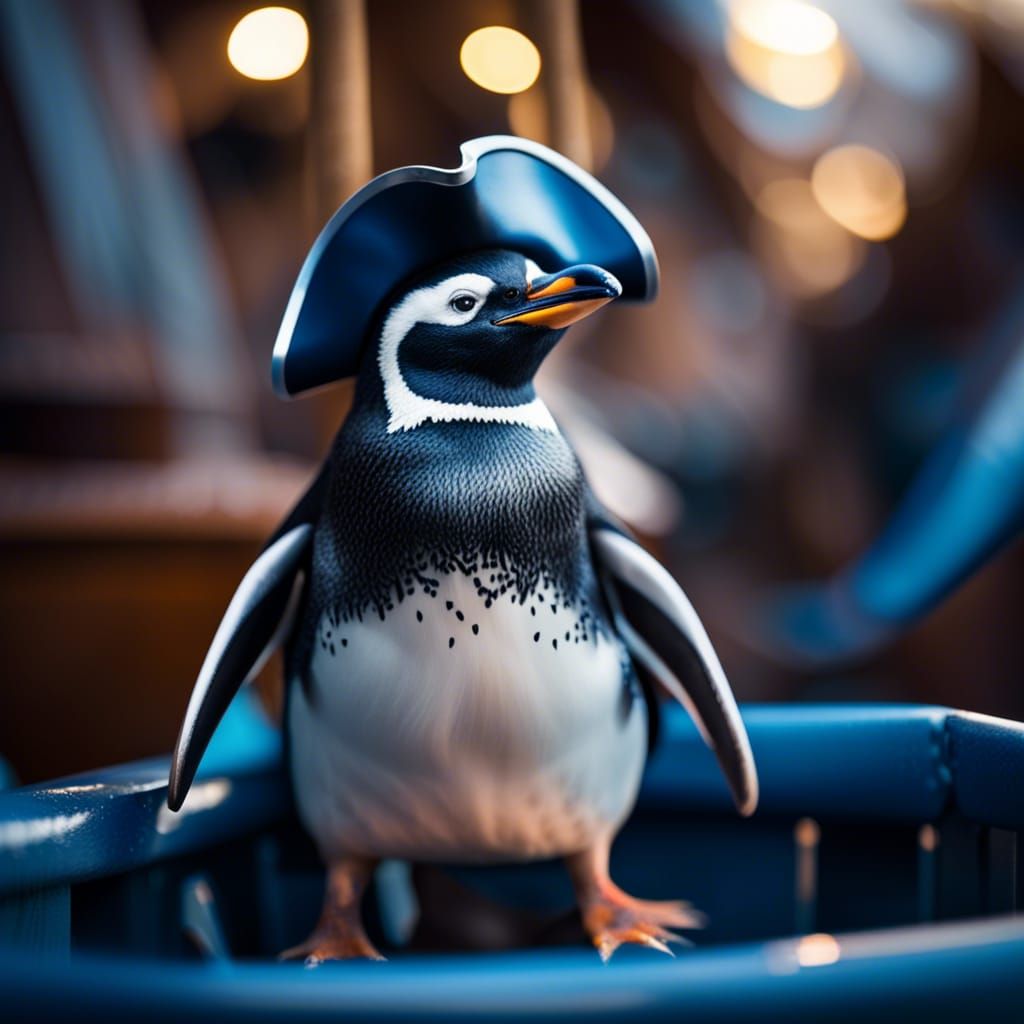 Penguin Pirate Portrait: Professional Photography