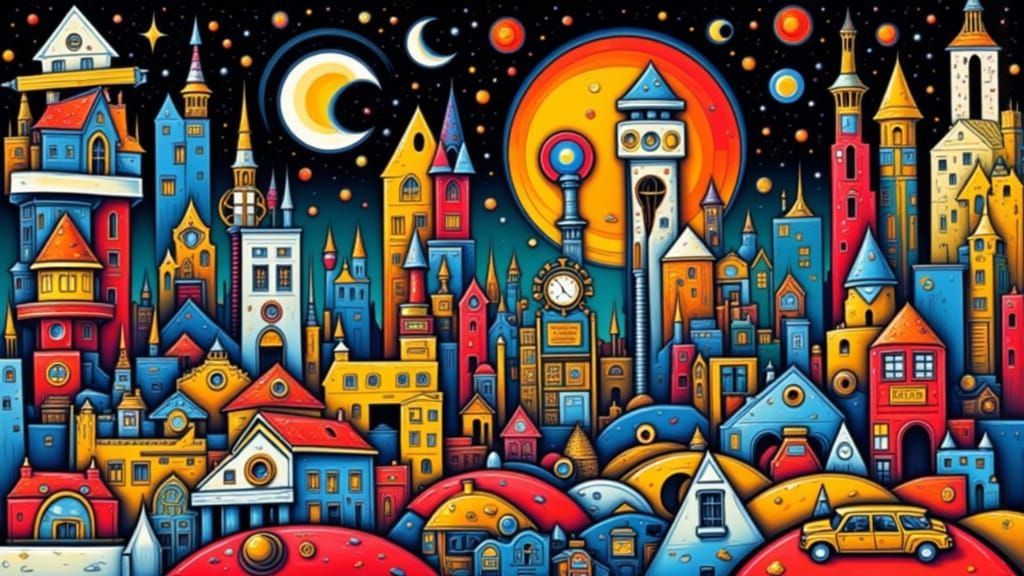 Abstract Impasto Portrait Inspired by Aphex Twin