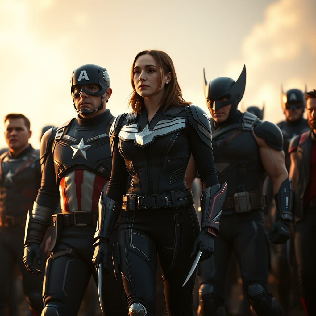 Avengers Assemble: Captain America, Black Widow, Wolverine