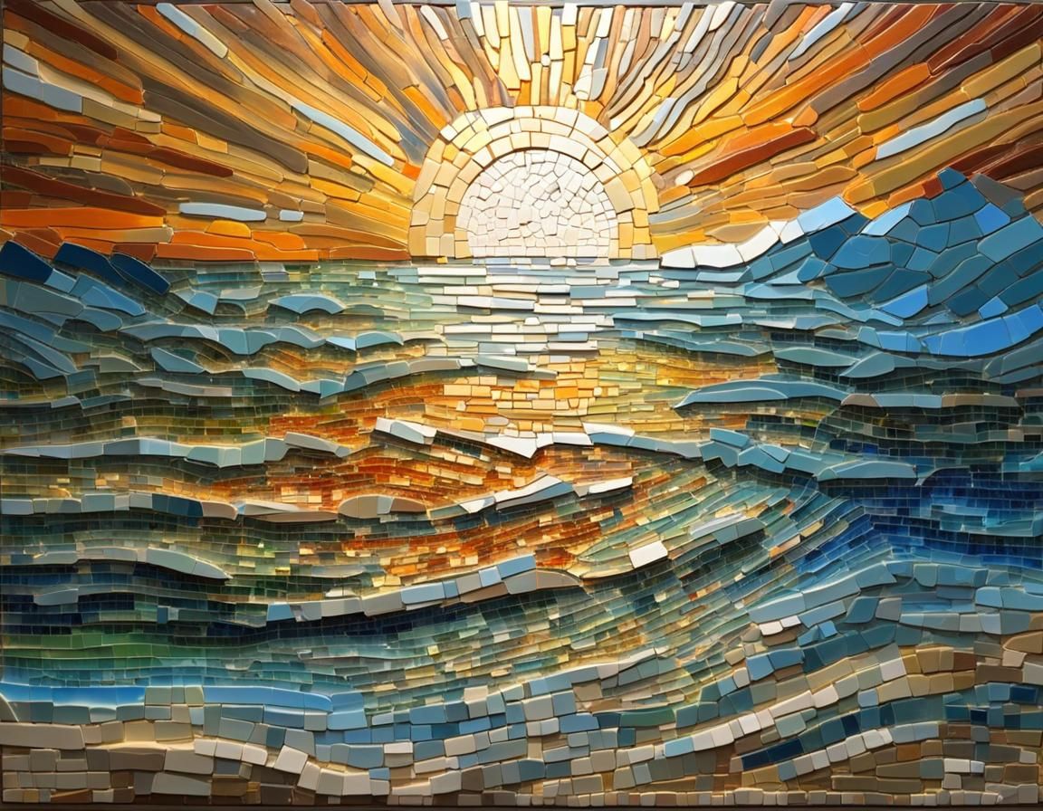 Ionian Sea Sunrise Mosaic