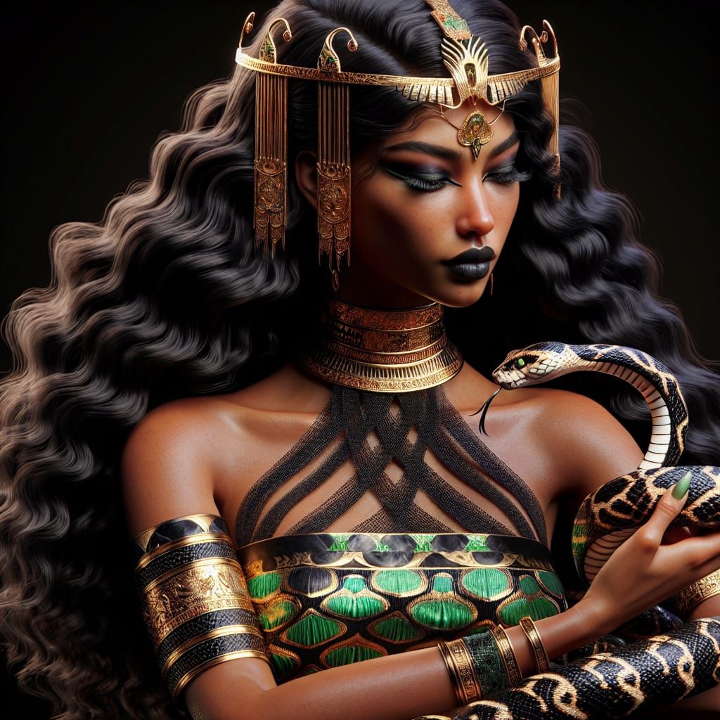 Egyptian Goddess of Death and Resurrection in Ancient Style