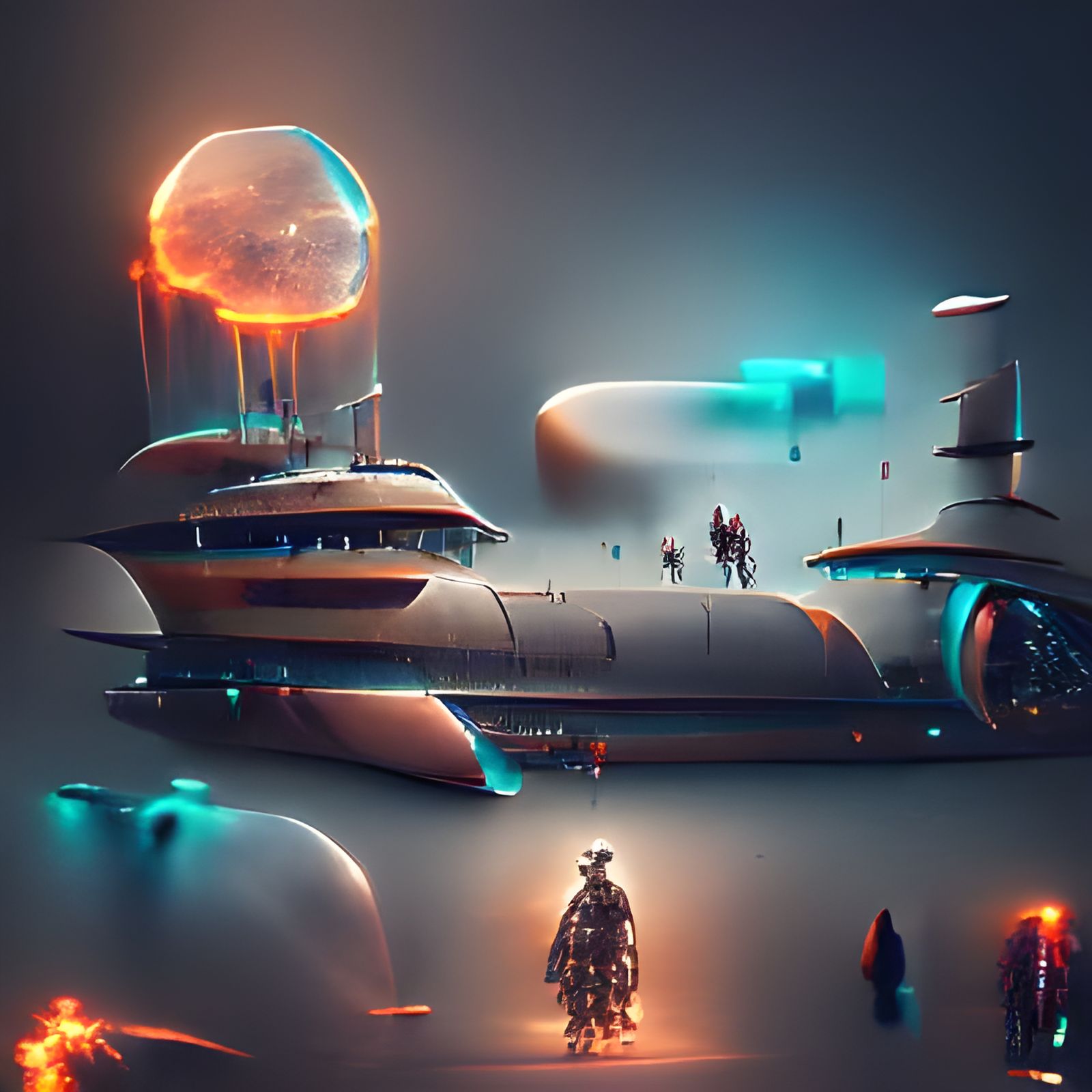 Dieselpunk Sci-Fi Concept Art in 8K