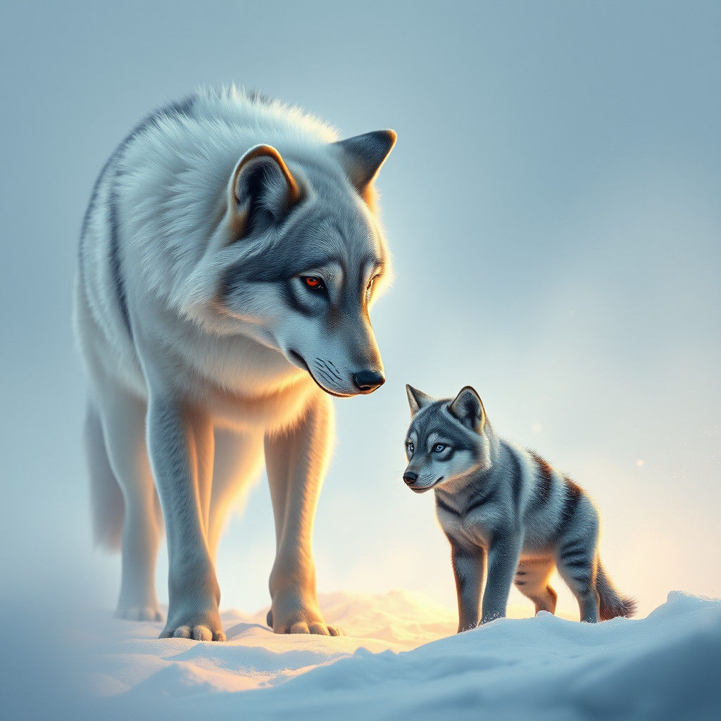 Wolf Confrontation in Blizzard: Fantasy Concept Art