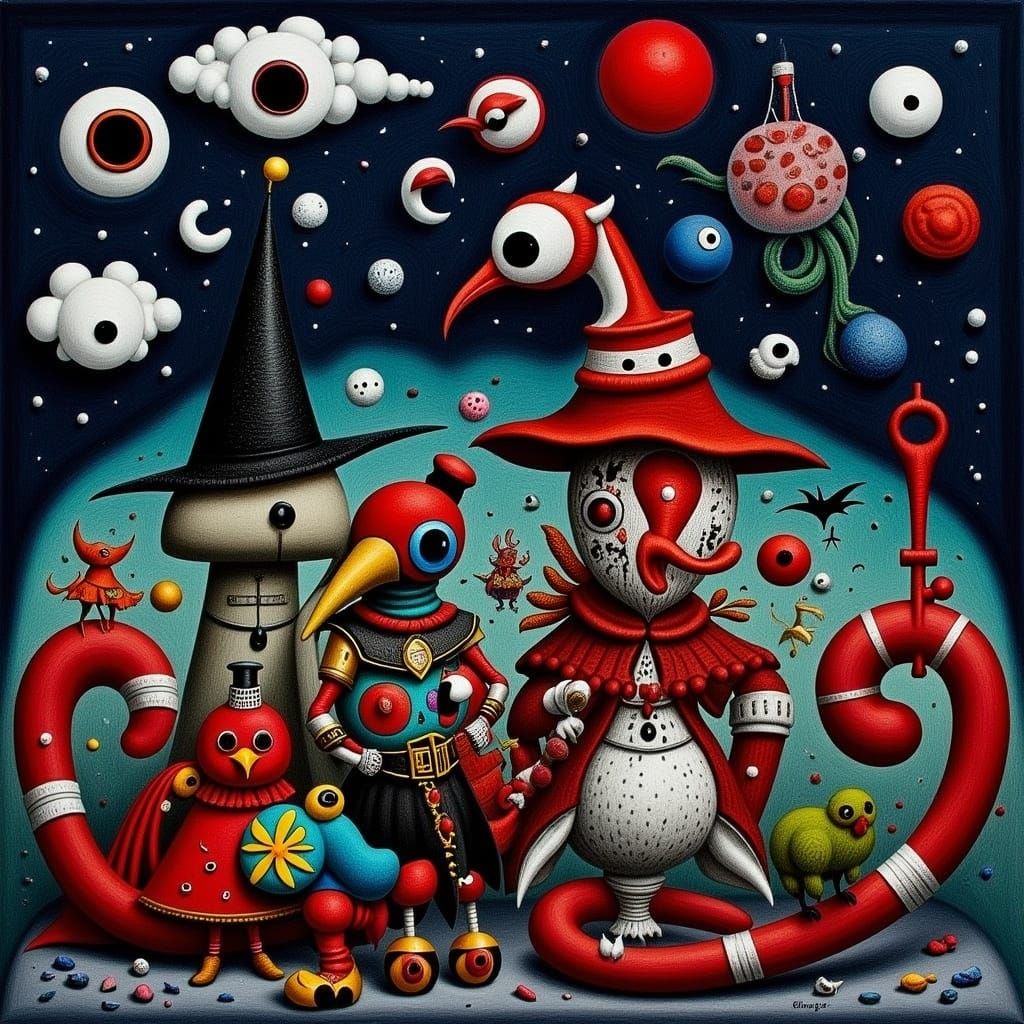 Fantastical Candyland Wonderland in Gouache Painting Style