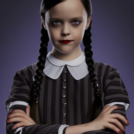 Wednesday Addams Digital Portrait
